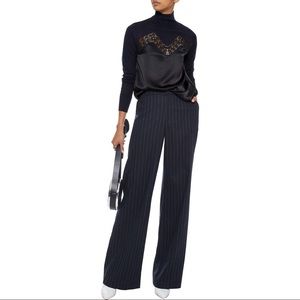 Sandro Knit Silk Top with Lace (Never Worn)